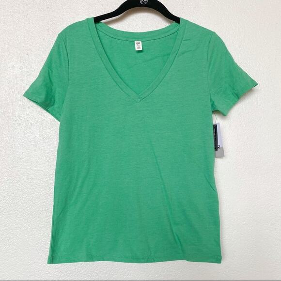Nordstrom bp. V-Neck Short Sleeve Tee Green Size Small - Picture 2 of 9